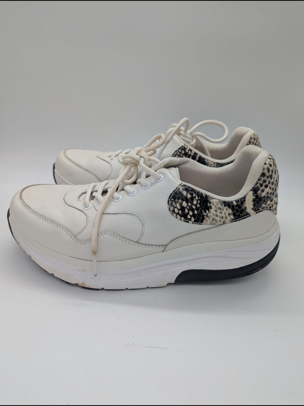 Gravity Defyer Women's White Leather Gdefy Shoes Snake US 10